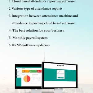 Employee attendance machine with attendance reporting software