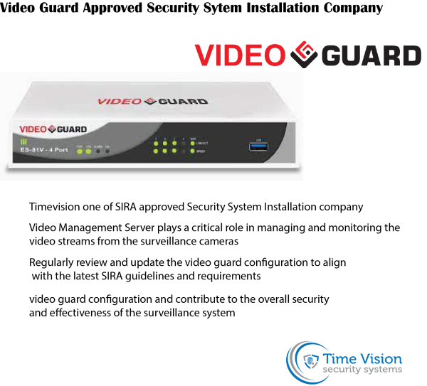 SIRA approved video guard configuration