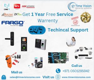 Enjoy 1 Year Free Warranty and 24/7 Customer Support from Time Vision